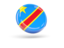 Democratic Republic of the Congo. Shiny round icon. Download icon.