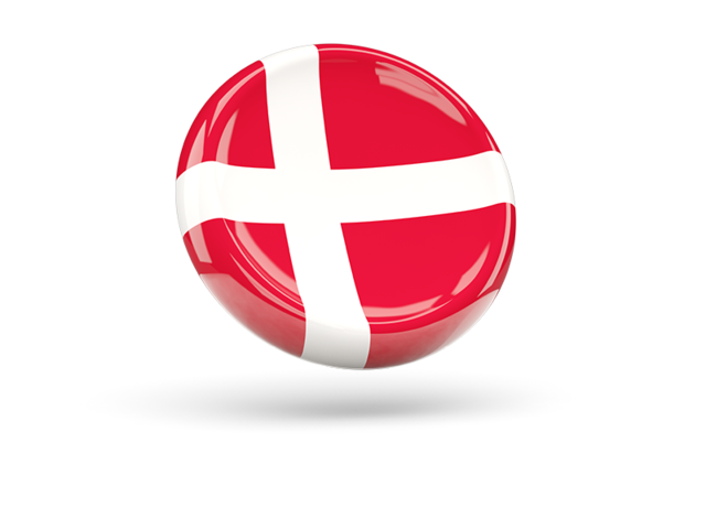 Shiny round icon. Download flag icon of Denmark at PNG format