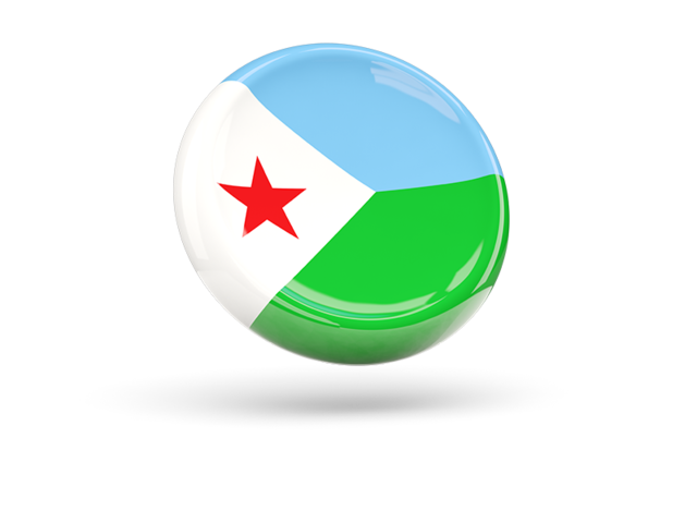 Shiny round icon. Download flag icon of Djibouti at PNG format