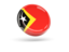 East Timor. Shiny round icon. Download icon.