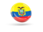 Ecuador. Shiny round icon. Download icon.