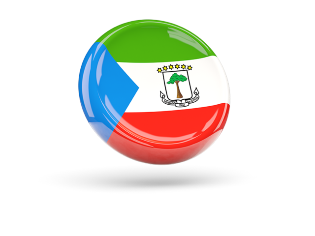 Shiny round icon. Download flag icon of Equatorial Guinea at PNG format