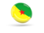 French Guiana. Shiny round icon. Download icon.