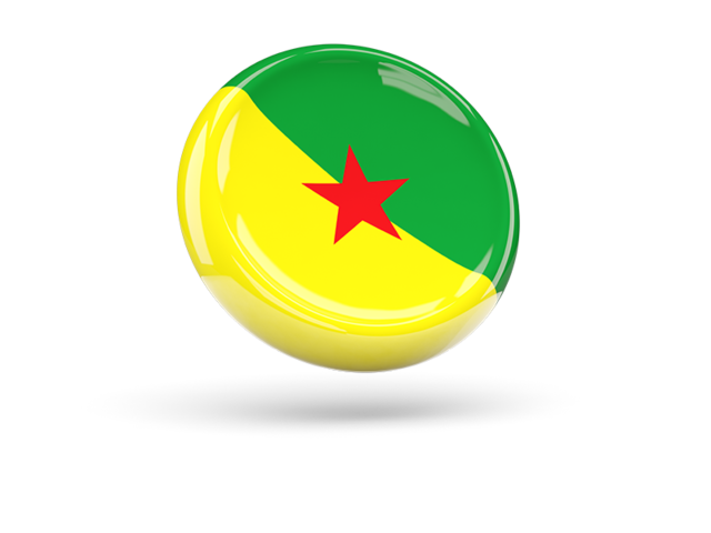 Shiny round icon. Download flag icon of French Guiana at PNG format