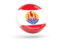 French Polynesia. Shiny round icon. Download icon.
