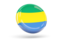 Gabon. Shiny round icon. Download icon.