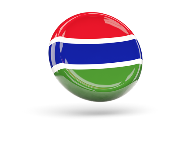 Shiny round icon. Download flag icon of Gambia at PNG format