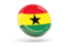 Ghana. Shiny round icon. Download icon.