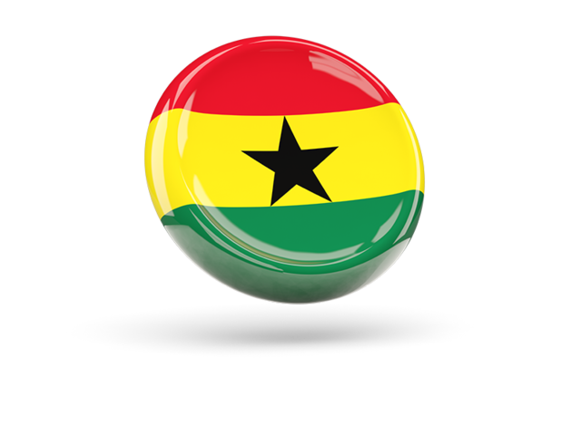 Shiny round icon. Download flag icon of Ghana at PNG format