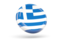 Greece. Shiny round icon. Download icon.