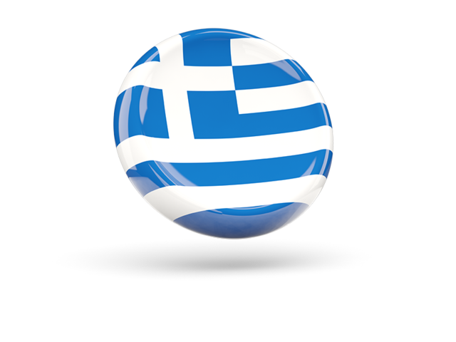 Shiny round icon. Download flag icon of Greece at PNG format