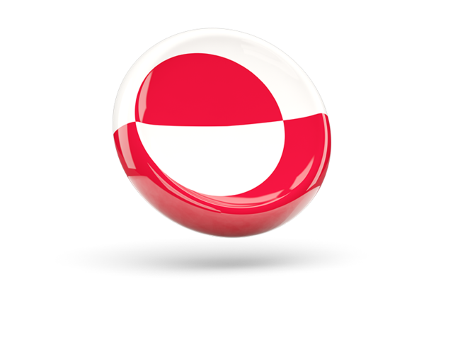 Shiny round icon. Download flag icon of Greenland at PNG format