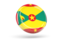 Grenada. Shiny round icon. Download icon.