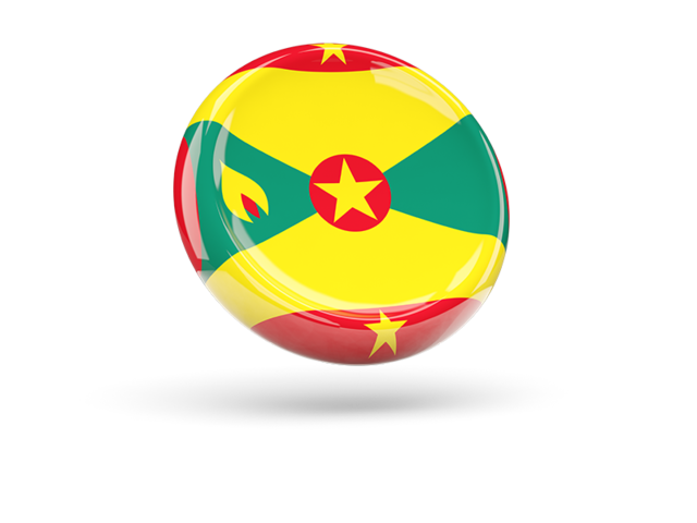 Shiny round icon. Download flag icon of Grenada at PNG format