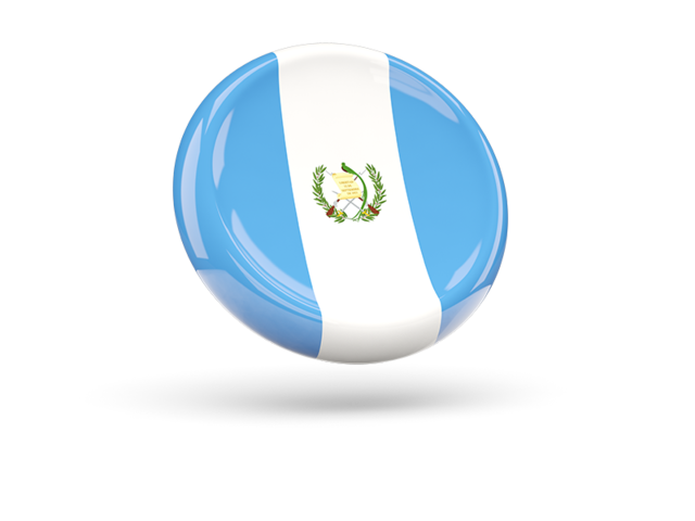 Блестящая круглая иконка. Скачать флаг. Гватемала