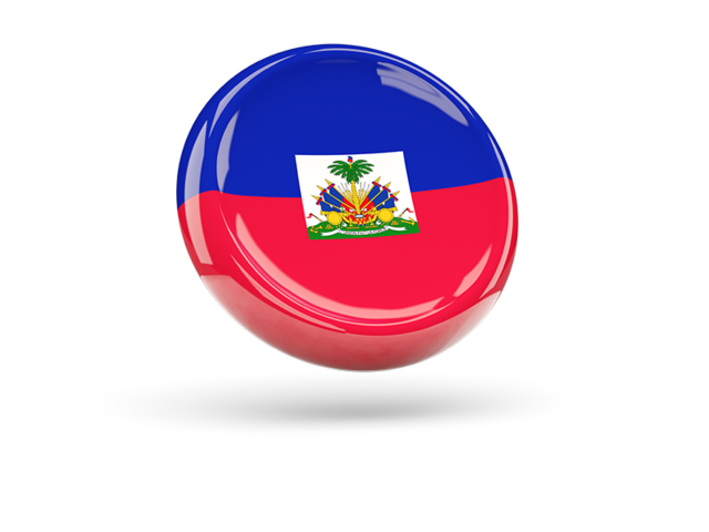 Shiny round icon. Download flag icon of Haiti at PNG format