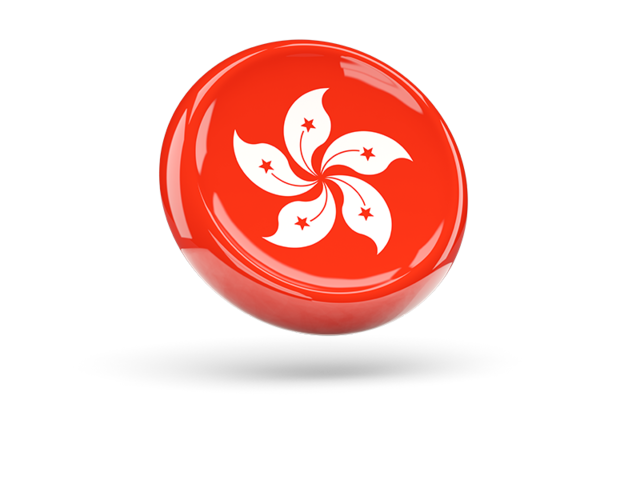 Shiny round icon. Download flag icon of Hong Kong at PNG format