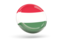 Венгрия. Блестящая круглая иконка. Скачать иллюстрацию.