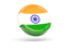 India. Shiny round icon. Download icon.