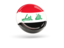 Республика Ирак. Блестящая круглая иконка. Скачать иллюстрацию.
