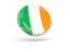 Ireland. Shiny round icon. Download icon.