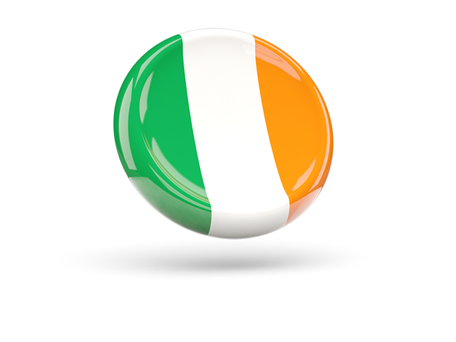 Shiny round icon. Download flag icon of Ireland at PNG format