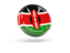 Kenya. Shiny round icon. Download icon.