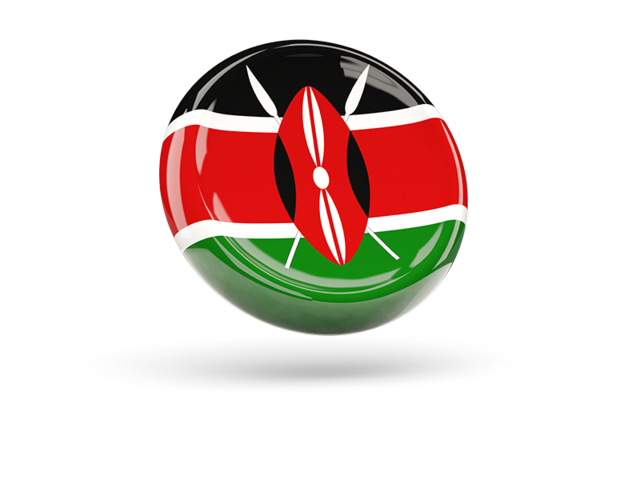 Shiny round icon. Download flag icon of Kenya at PNG format