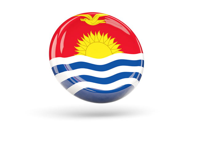 Блестящая круглая иконка. Скачать флаг. Кирибати