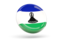 Lesotho. Shiny round icon. Download icon.