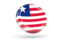 Liberia. Shiny round icon. Download icon.