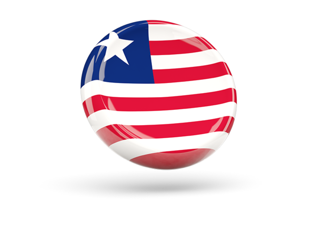 Shiny round icon. Download flag icon of Liberia at PNG format