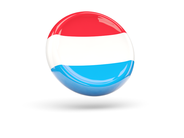 Блестящая круглая иконка. Скачать флаг. Люксембург