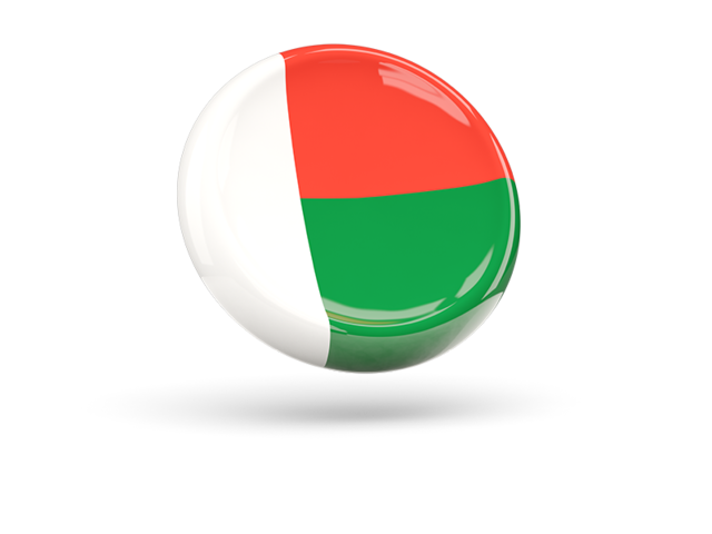 Блестящая круглая иконка. Скачать флаг. Мадагаскар