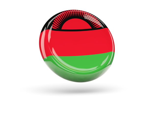 Блестящая круглая иконка. Скачать флаг. Малави