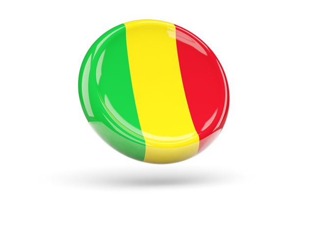 Shiny round icon. Download flag icon of Mali at PNG format