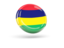 Mauritius. Shiny round icon. Download icon.