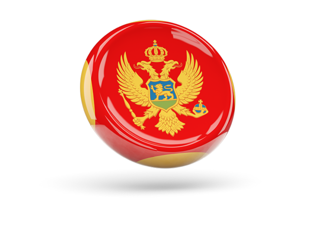 Shiny round icon. Download flag icon of Montenegro at PNG format