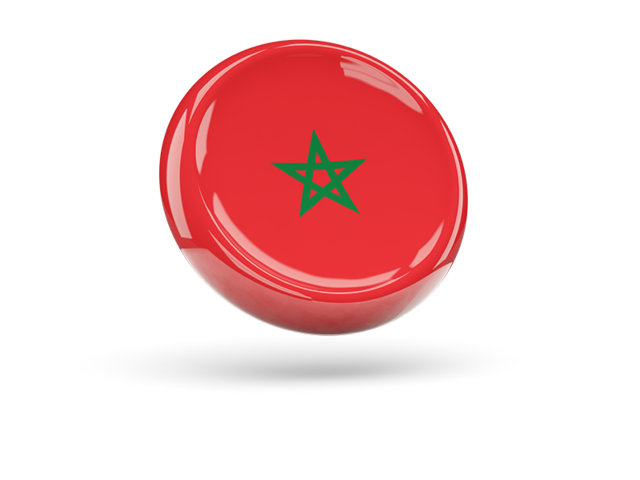 Shiny round icon. Download flag icon of Morocco at PNG format