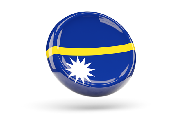 Блестящая круглая иконка. Скачать флаг. Науру