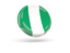 Nigeria. Shiny round icon. Download icon.