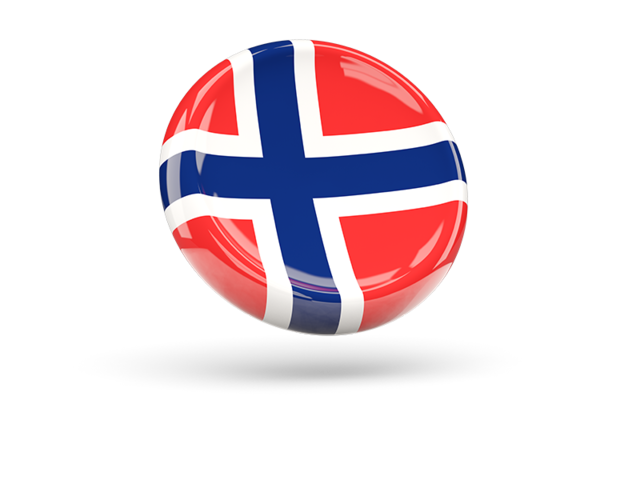 Блестящая круглая иконка. Скачать флаг. Норвегия