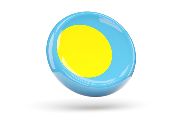Shiny round icon. Download flag icon of Palau at PNG format