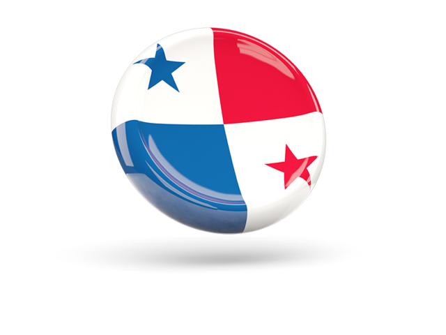 Shiny round icon. Download flag icon of Panama at PNG format