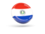 Paraguay. Shiny round icon. Download icon.