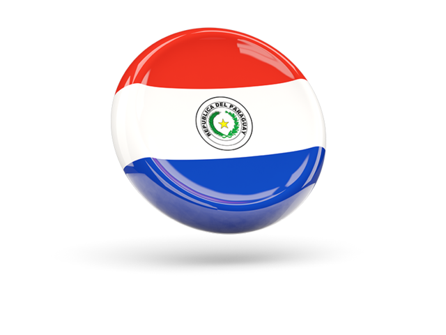Блестящая круглая иконка. Скачать флаг. Парагвай