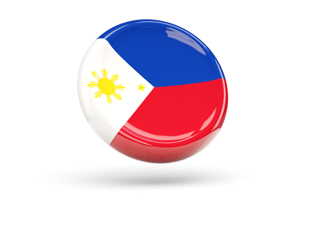 Shiny round icon. Download flag icon of Philippines at PNG format