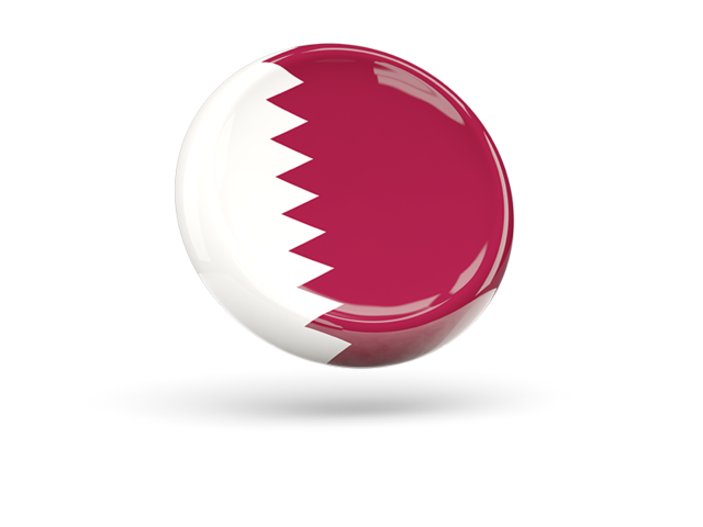 Shiny round icon. Download flag icon of Qatar at PNG format