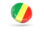 Republic of the Congo. Shiny round icon. Download icon.