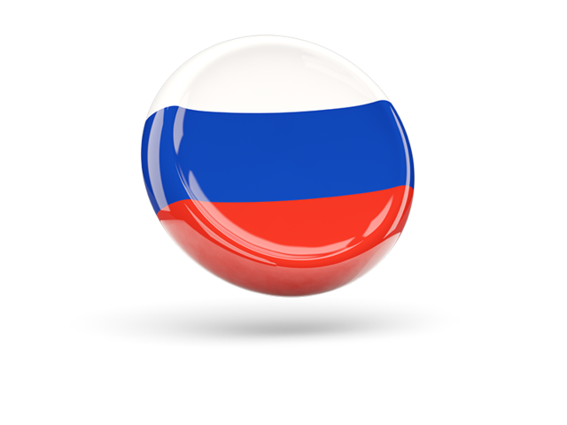 Shiny round icon. Download flag icon of Russia at PNG format